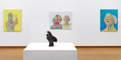 Installation view, ‘Maria Lassnig. Ways of Being’, Stedelijk Museum, Amsterdam, Netherlands ©️ Maria Lassnig Foundation. Photo: Gert Jan van Rooij