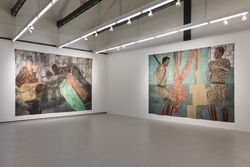 Installation view, ‘Leon Golub’, Fondazione Prada, Milan, Italy