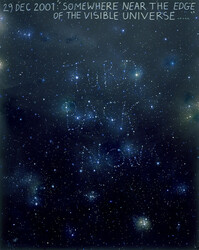 Studio Wall Drawing: Somewhere near the edge of the visible universe