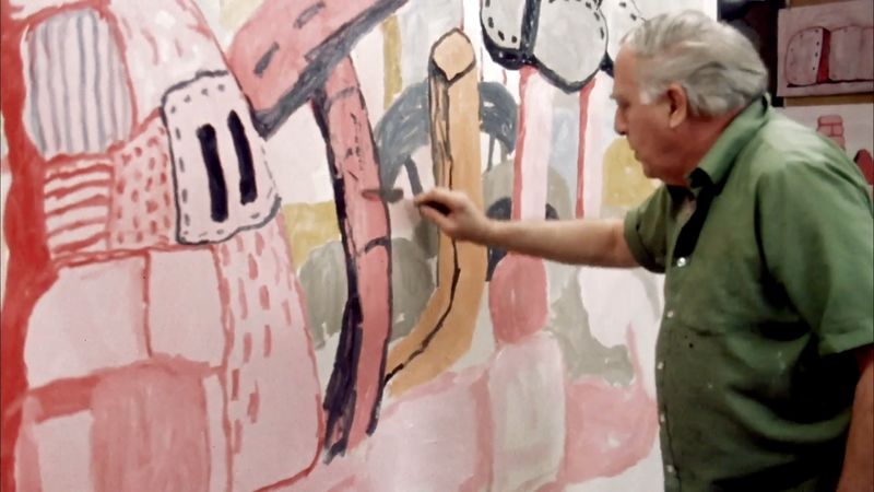Thumbnail image for news titled Philip Guston in his Woodstock studio, 1980