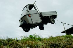 Piaggio on jump, Poland (detail)