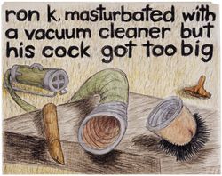 Ron k. masturbated with a vacuum cleaner but his cock got too big