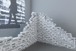 Installation view, 'Allan Kaprow. Paintings, Drawings, Happenings, Environments', Museo Novecento, Florence, Italy