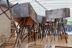 Installation view, Phyllida Barlow, ‘tryst’, Nasher Sculpture Center, Dallas TX, 2016