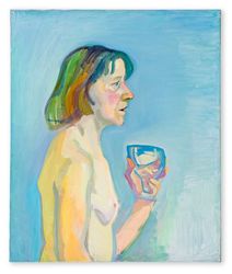 Selbstporträt mit Weinglas (Self-portrait with wine glass)