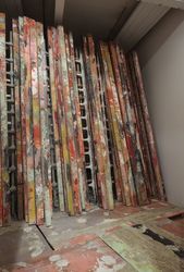Installation view, ‘Phyllida Barlow: set’, The Fruitmarket Gallery, Edinburgh, UK, 2015