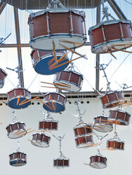 Installation view, ‘Anri Sala. Le Temps coudé’, MUDAM Musée d'Art Moderne Grand-Duc Jean, Luxembourg, Luxembourg