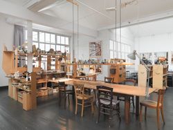 Installation view, 'The Studio of Dieter Roth', Art Basel Parcours, Basel, Switzerland