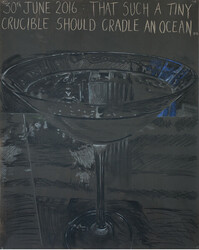 Studio Wall Drawing: That such a tiny crucible…