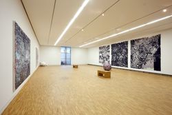 Installation view, ‘Mark Bradford: Sea Monsters’, Gemeentemuseum den Haag, The Hague, Netherlands