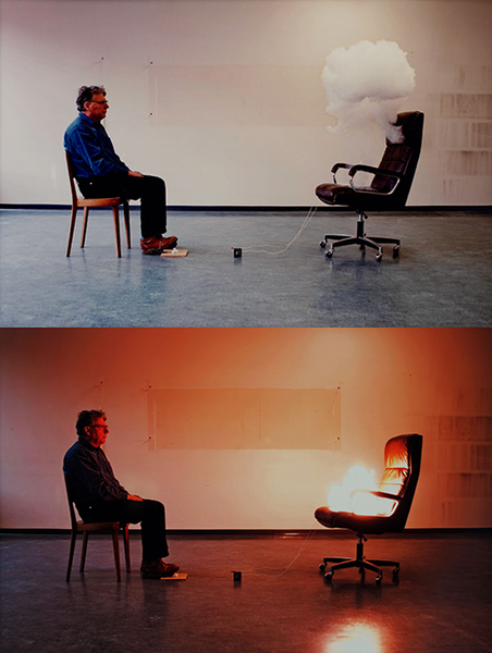 Roman Signer, Beim Chef II (With the Boss II), 2009 © Roman Signer. Photo- Florian Bachmann