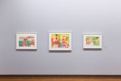 Installation view, ‘Maria Lassnig – Dialogues’, The Albertina Museum Vienna, Austria