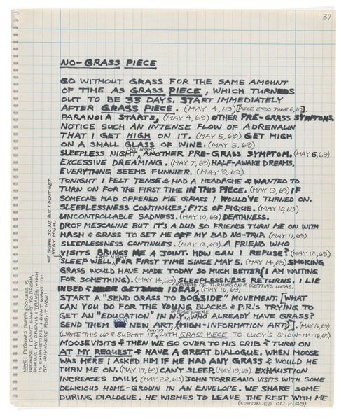 Thumbnail Image for Ursula Article titled Excerpt from Lee Lozano: Language Pieces